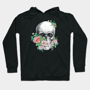 Skull in roses Hoodie